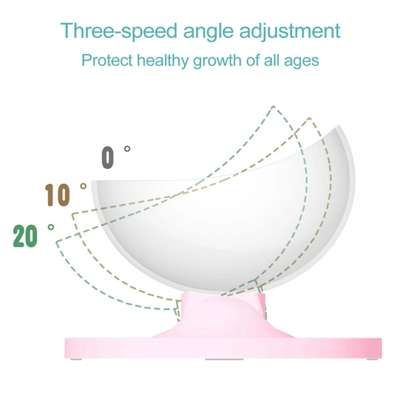 

Adjustable Pet Cat Bowl Feeders Multi-Angles Cat Snacks bowl with Anti-slide Rubber Foot Mat