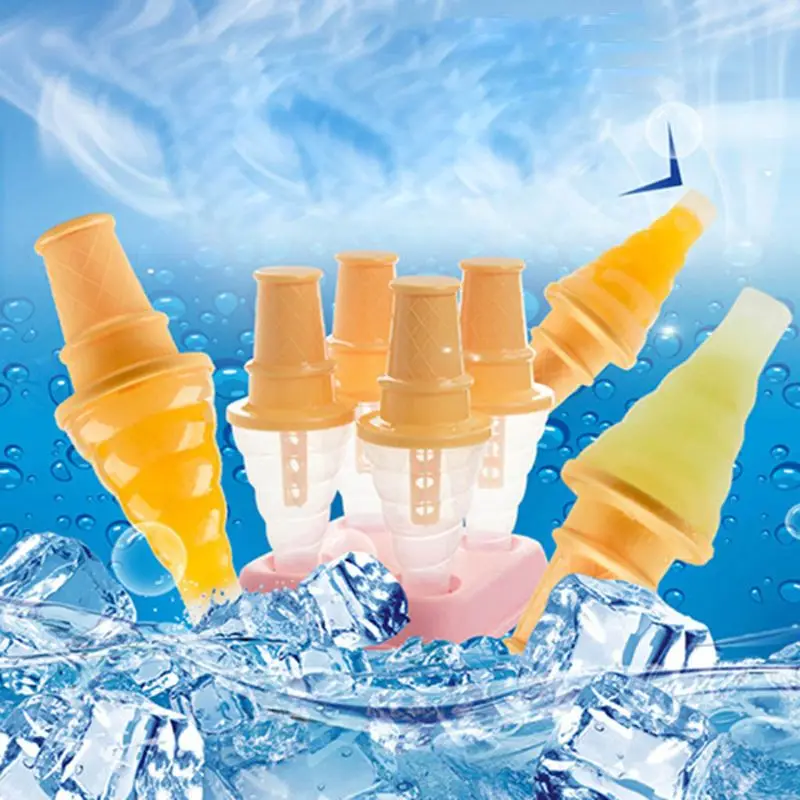 4 шт. форма для мороженого в форме конуса DIY домашняя на палочке летние кухонные