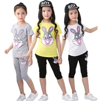 baby girl summer clothes 100cotton girls clothing set cartoon children clothing sets t shirt pants for 3 4 5 6 8 10 year