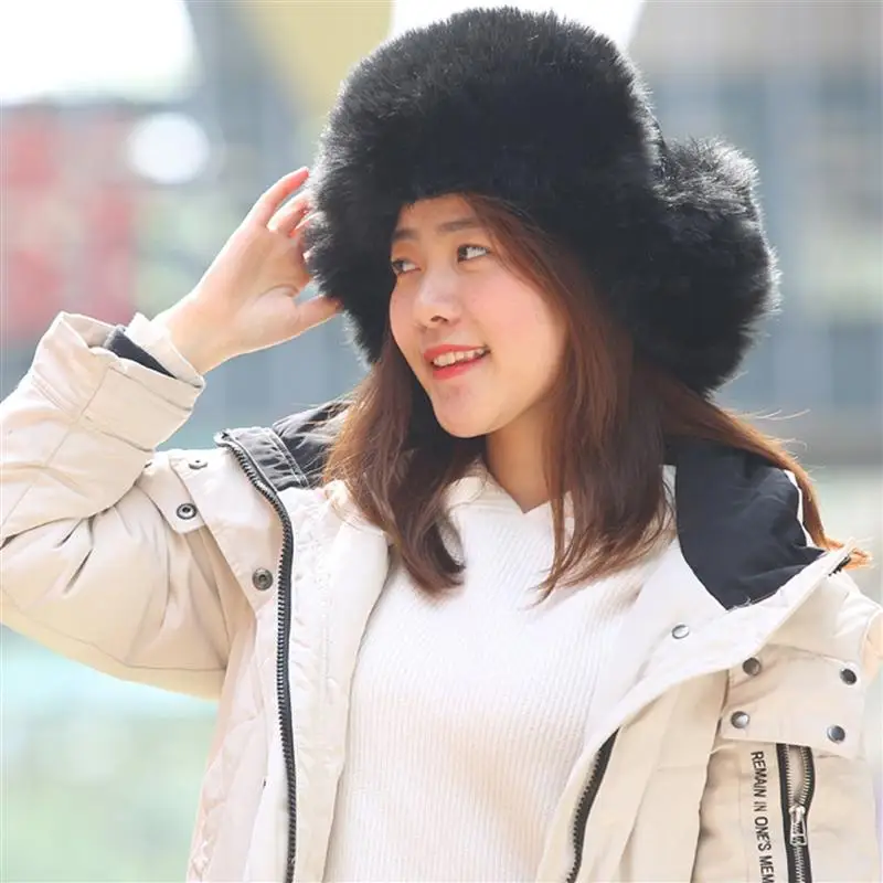 

2021 Women Winter Ski Hat with Ear Flaps Windproof Warm Cap Trapper Hat Russian Man Women Ski Hats Caps