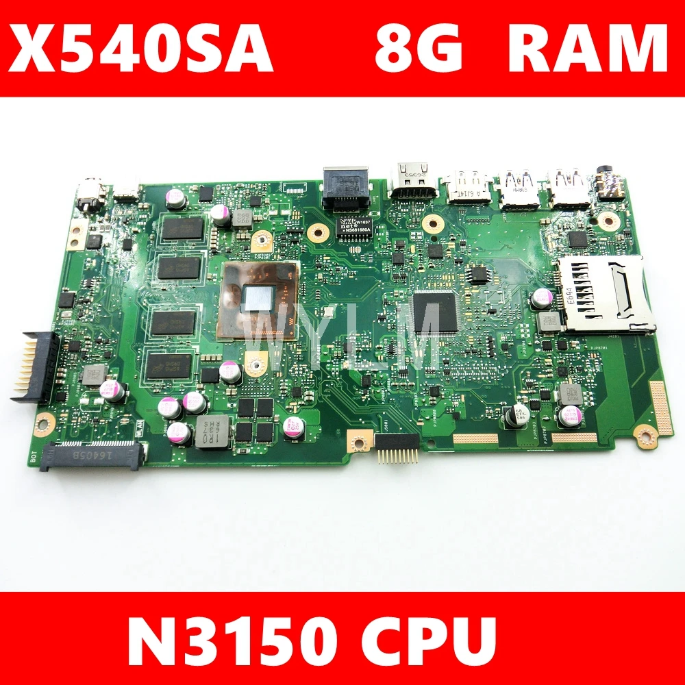 Процессор X540SA N3150 8 ГБ ОЗУ материнская плата REV 2 1 Для ASUS X540S F540S для ноутбука 90NB0B30