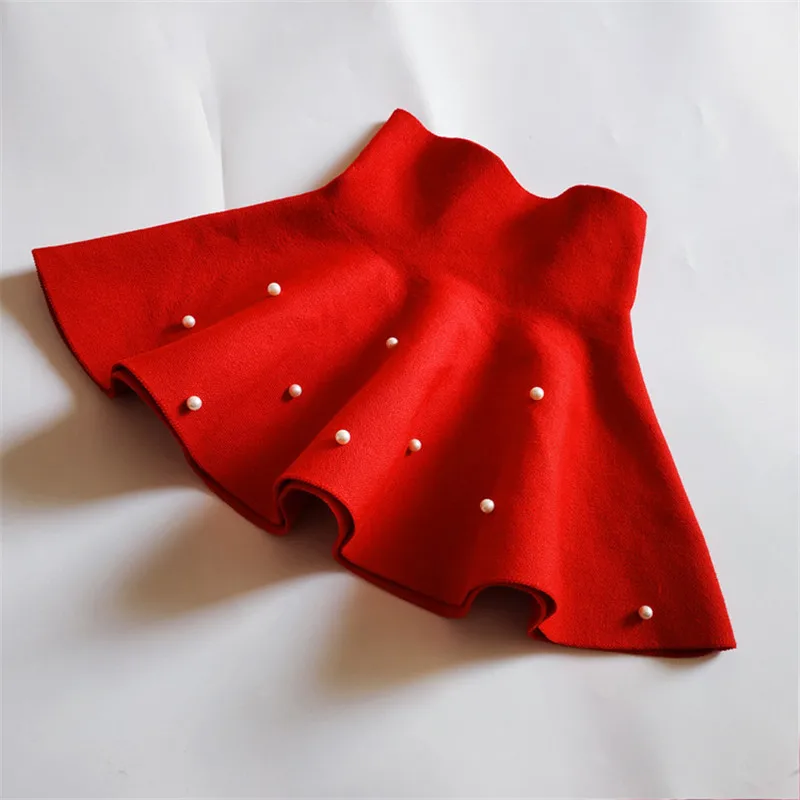 Рождественская юбка для девочек милая трикотажная Мини-юбка принцессы с