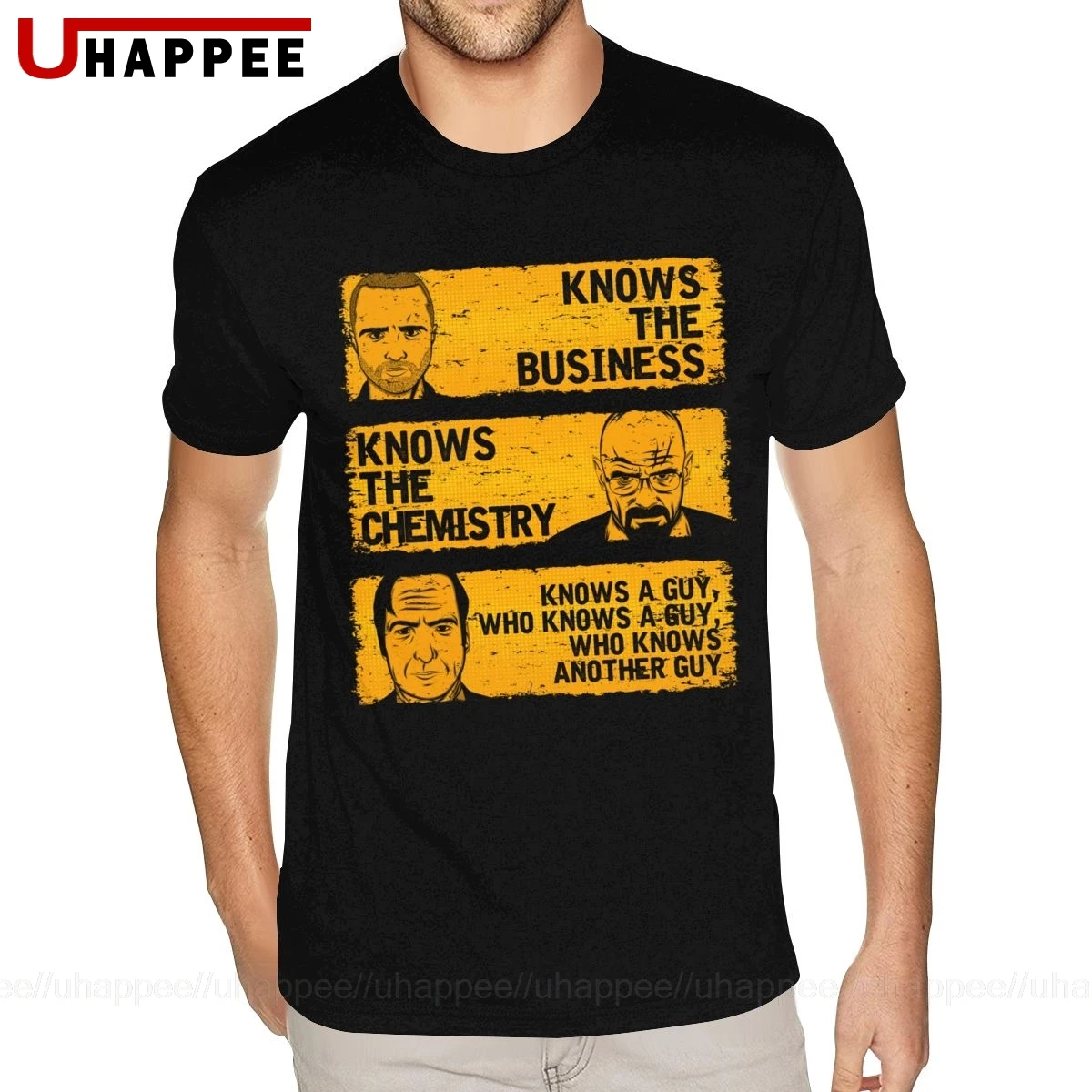 Белая футболка Breaking Bad с надписью Know A Guy мужская красная короткими рукавами
