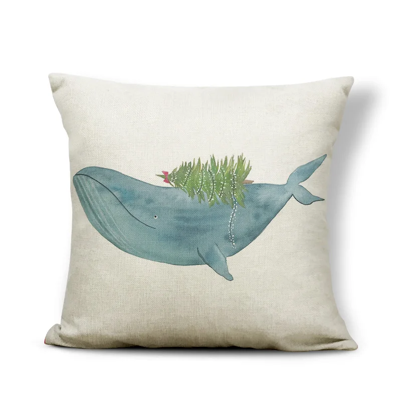 Простая океанская животная Подушка КИТ Осьминог череп наволочка с мультяшным