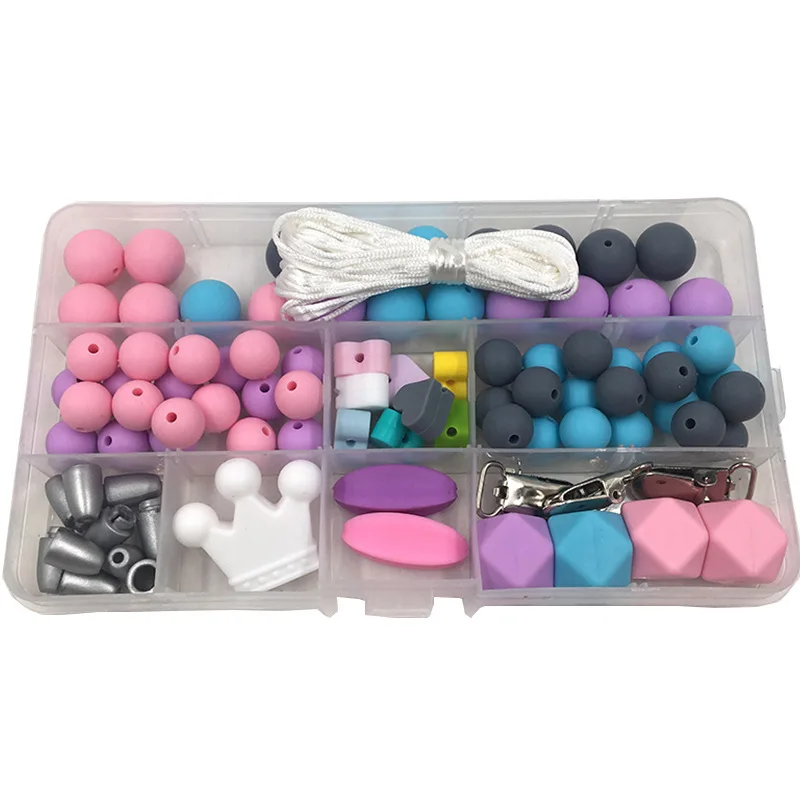 84 шт. детский Прорезыватель набор незавершенная Жевательная из силикона круглые