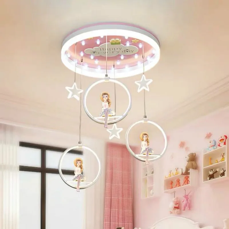 

Nordic girl Спальня Декор светодиодные лампы для комнаты люстра внутреннего освещения люстры потолочные лампы для гостиной MJ1110