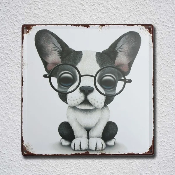 

Dog Cute Tin Sign Metal Sign Metal Poster Metal Decor Metal Painting Wall Sticker Wall Sign