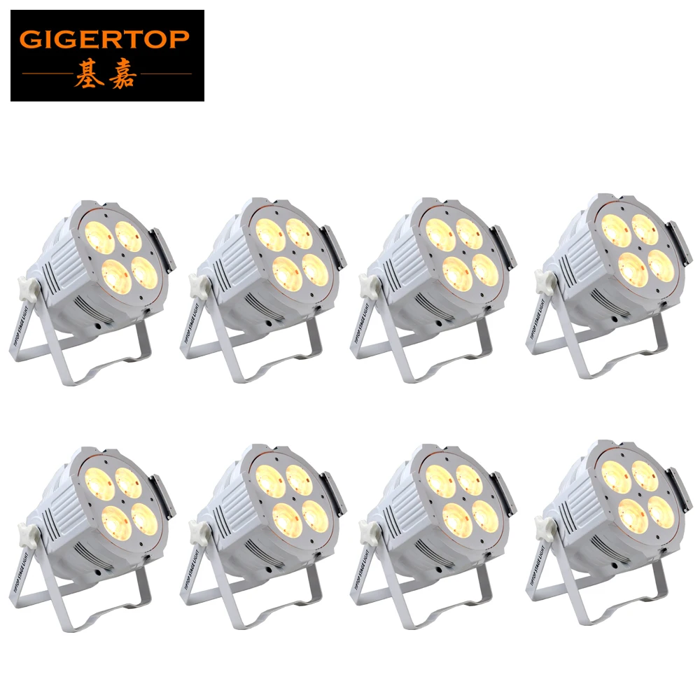 

200W Stage Light Warm White Cool White, COB Par Light LED Stage Spotlight DMX DJ Lights Par Wash Light Strobe Light x 8