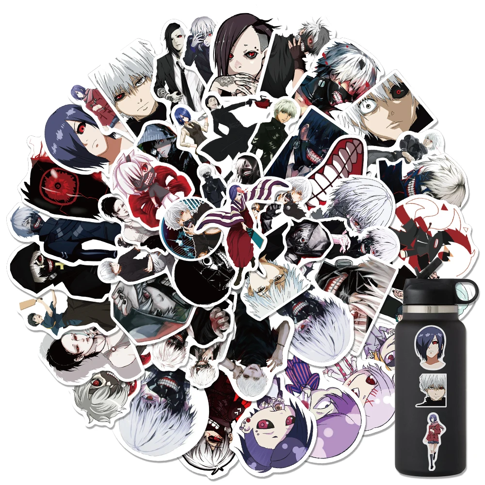 

10/30/50pcs Japan Anime Tokyo Ghoul Sticker Graffiti for Luggage Laptop Skateboard Bicycle Pegatinas Stickers Children Gift