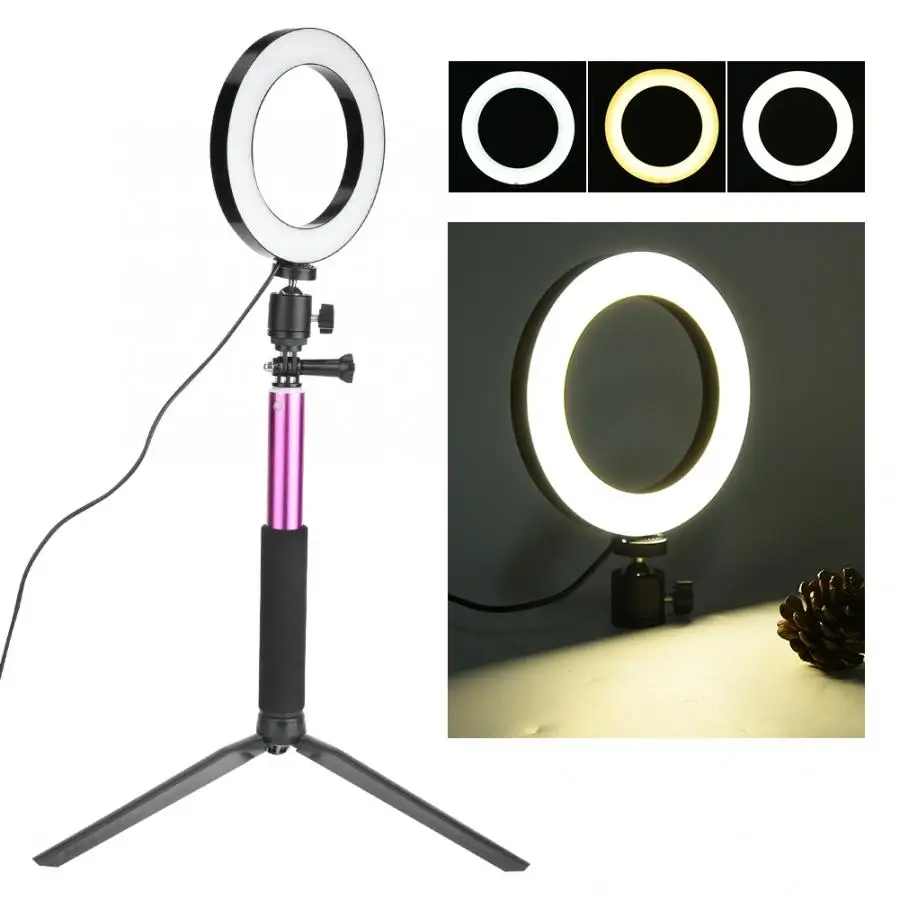 14 5 см Dimmable светодиодный кольцевой комплект для видеосъемки с Bluetooth пультом