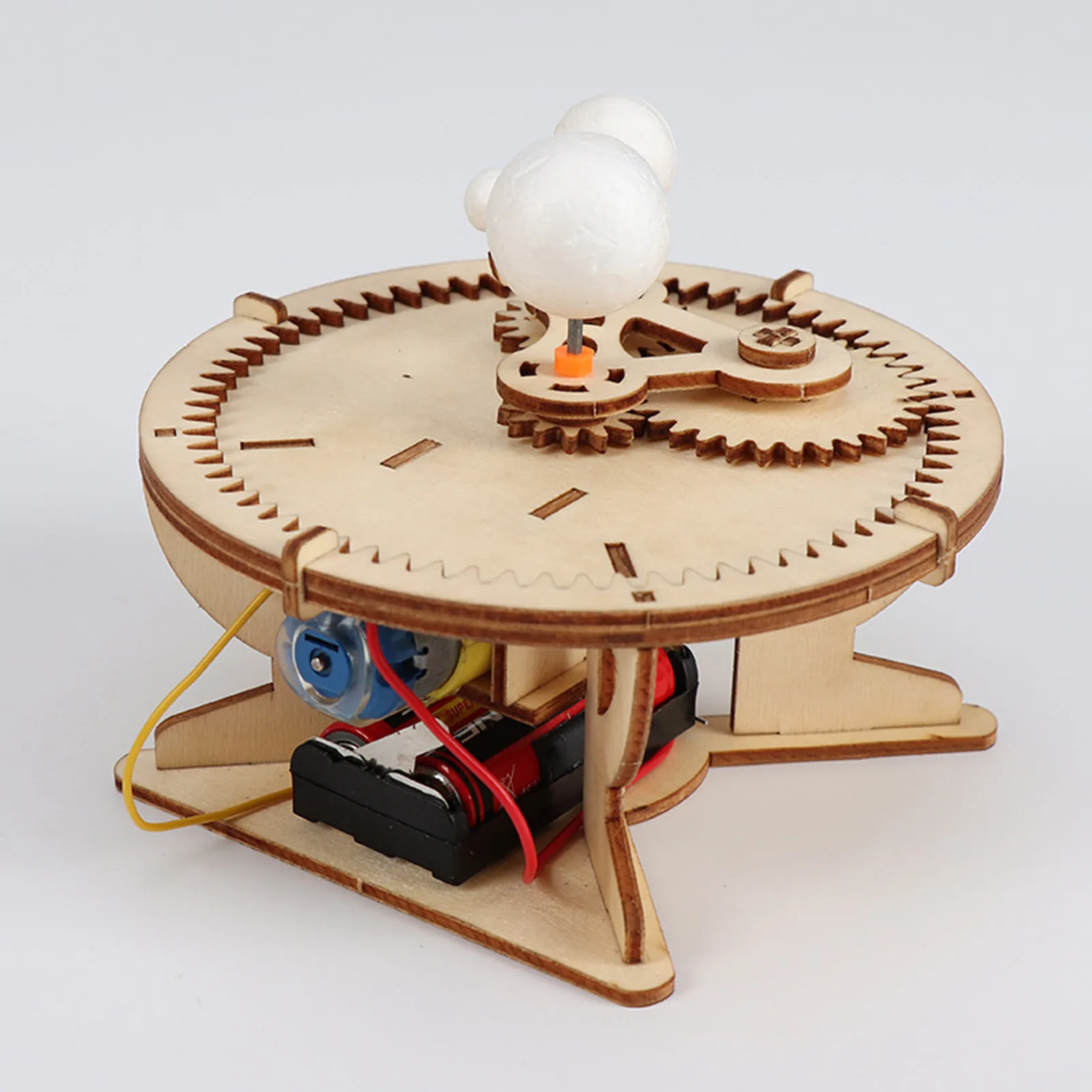 

Wooden Montessori Toys DIY Solar System Model Educational Toy Sun Earth Moon Planet Wood Puzzle Simulation Revolution Jouet