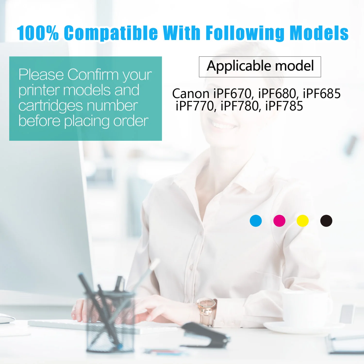 130 мл PFI-107 PFI107 картридж для принтера Canon iPF680 iPF685 iPF770 iPF780 iPF785 iPF670 iPF 670 770 с полным