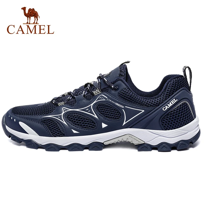 A812330045-Blue-M CAMEL/Новинка; уличные воздухопроницаемые кроссовки для мужчин; походная обувь; сезон лето-осень; нескользящая прочная Мужская походная обувь; ; большие размеры - Цвет: A812330045-Blue-M