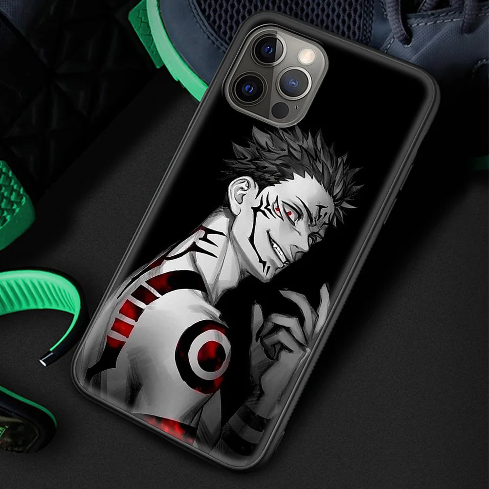 

Jujutsu Kaisen Anime Luxury Silicone TPU Case for iPhone 12 11 Pro MAX 7 8 6 6S Plus XR X XS MAX SE 2020 Phone Coque Shell