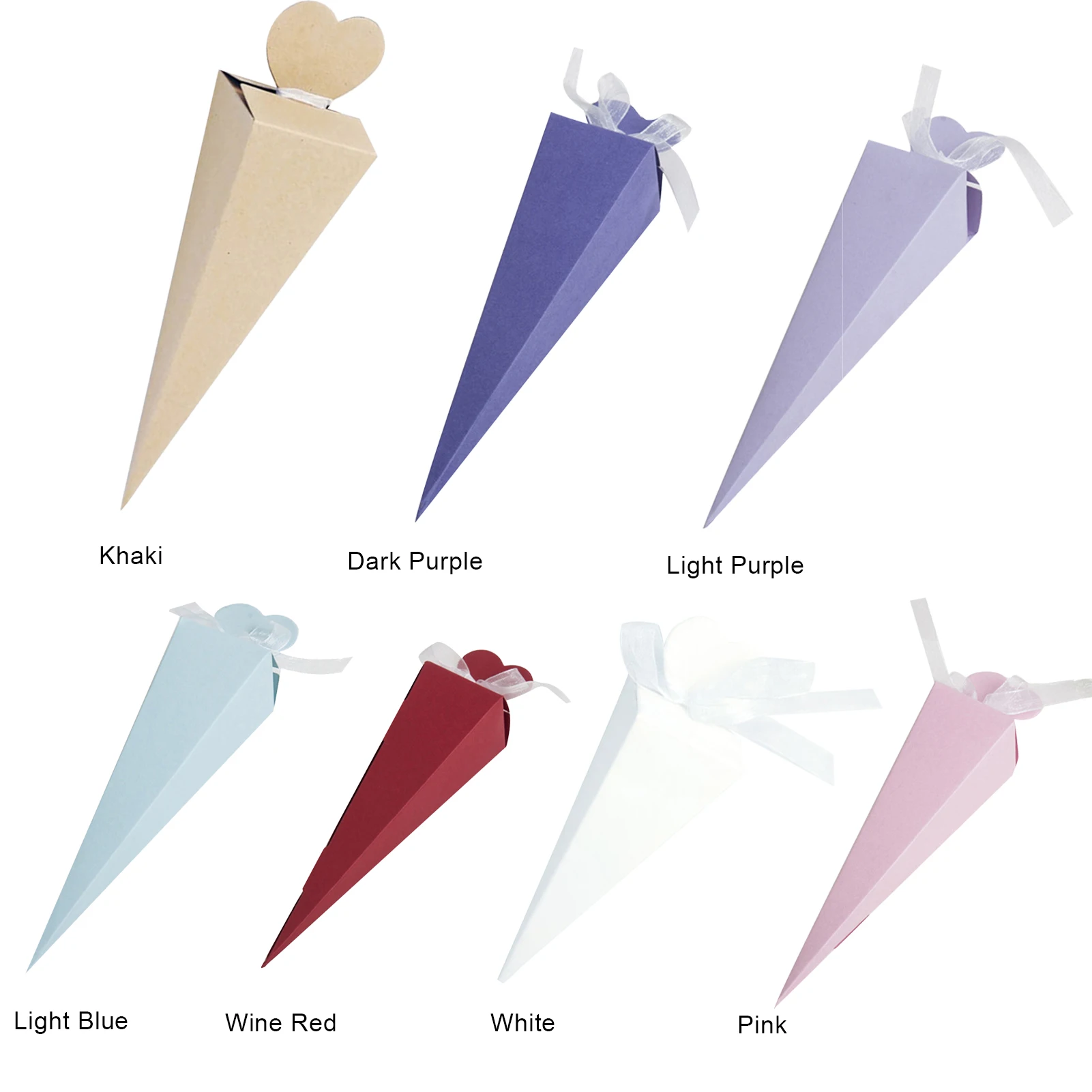 50 шт. конусов пользу Подарочная коробка с длинным треугольников Форма Милая для