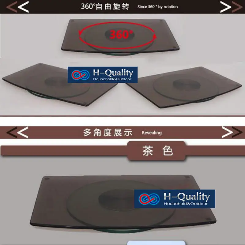 Поворотная пластина из закаленного стекла для телевизора HQ 53x34 см|Мебельные