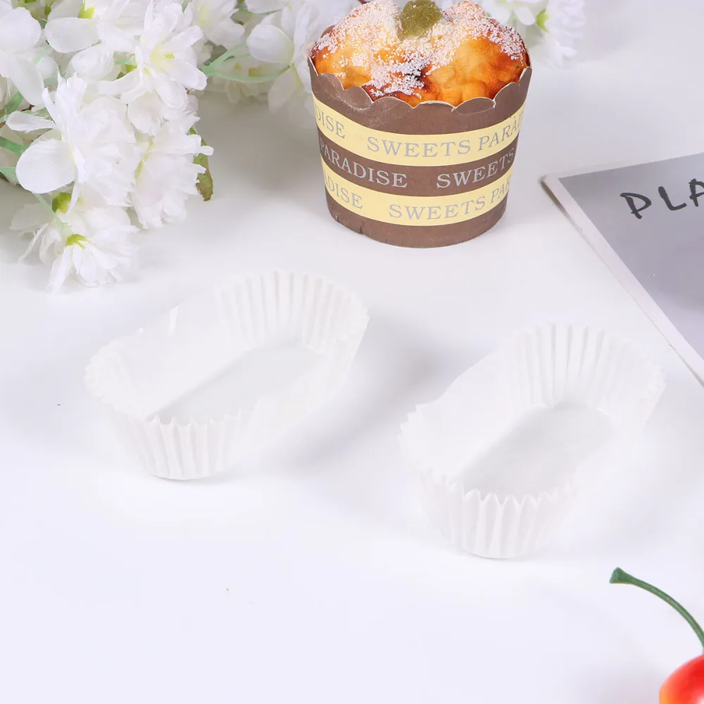 

Oval Cake Paper Tray Boat Shape Paper Cups High Temperature Cake Cup Bread Baking Cups Safe Grease Proof Cupcake Liners Perfect