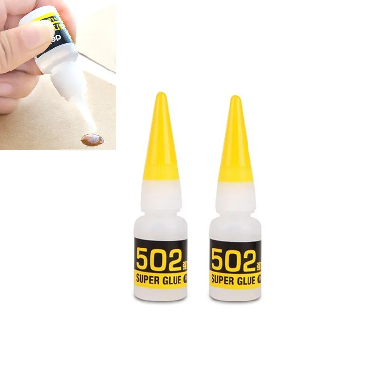 2pcs Deli 8g Instant Dry Cyanoacrylate Adhesive Strong Bond Repair Leather Rubber Wood Metal Home Office Supply Super Glue 502
