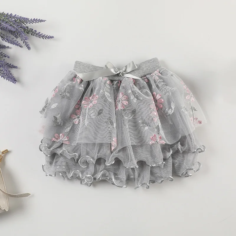 TK01539Bgray Welaken/летние юбки-пачки с блестками и звездами для девочек; детская одежда; детская танцевальная фатиновая юбка-американка принцессы; одежда для маленьких девочек - Цвет: TK01539Bgray