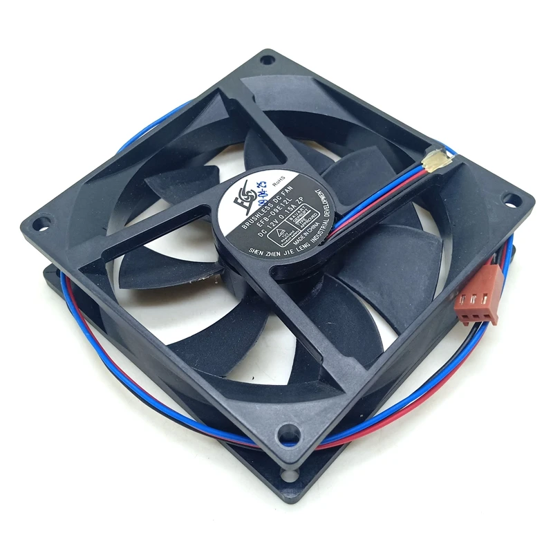 Новый EFB-09E12L 9225 бесшумный вентилятор efb-09e12l 12V cpu двойной шариковый корпус охлаждающий вентилятор 9 см 1700 ОБ/мин 0.15A 90 мм × 90 мм × 25 мм 92*92*25 мм