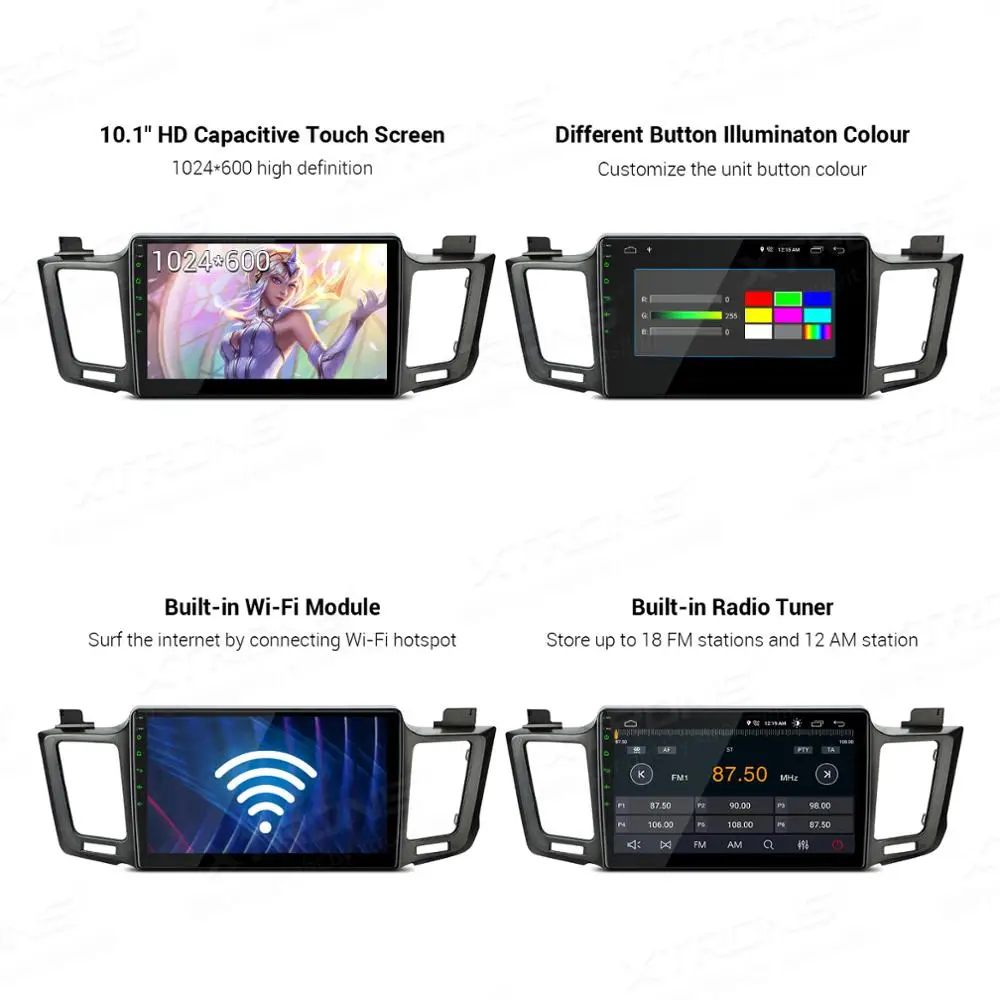 XTRONS 10 1 &quotDSP новейшая Android IPS навигация мультимедийный плеер для Toyota RAV4 2013-2017 левый