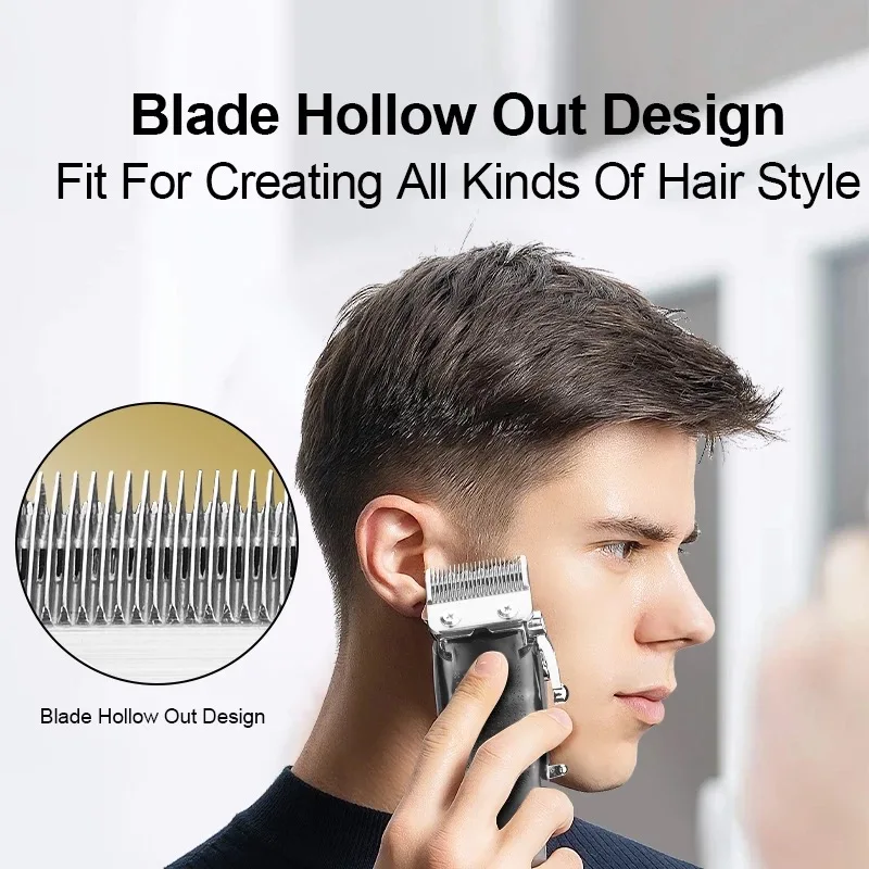 

Professional Barber Hair Clipper Hair Cutting Machine Beard Trimmer Shaver Rechargeable Electric Hair Clippers For Men