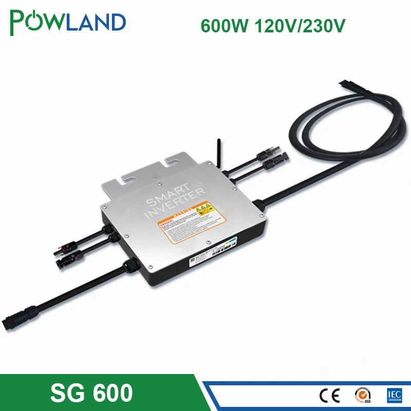 600W Waterproof Grid Tie Inverter MPPT Pure Sine Wave DC18-50V Input AC120/230V Output Micro for 30V 36V Solar Panel | Обустройство