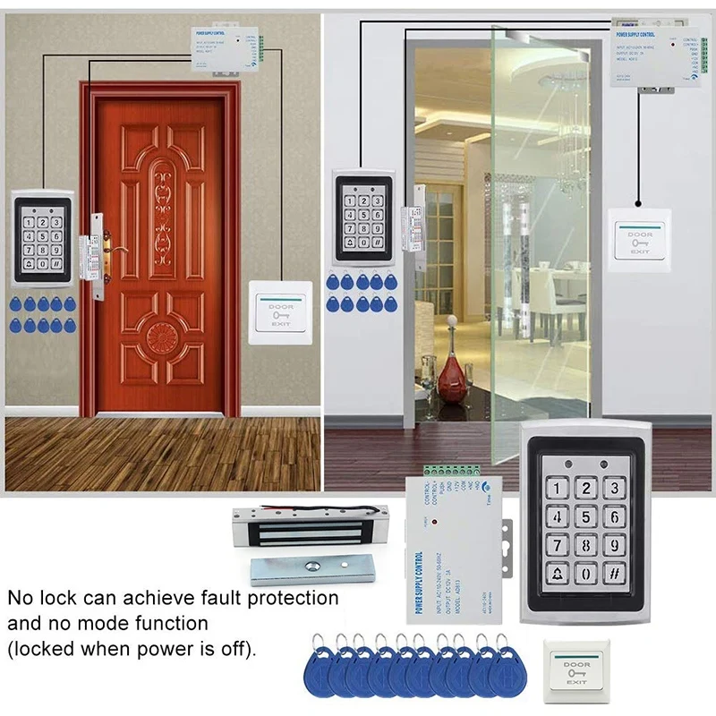 Система контроля допуска к двери Электрический магнитный дверной замок карта