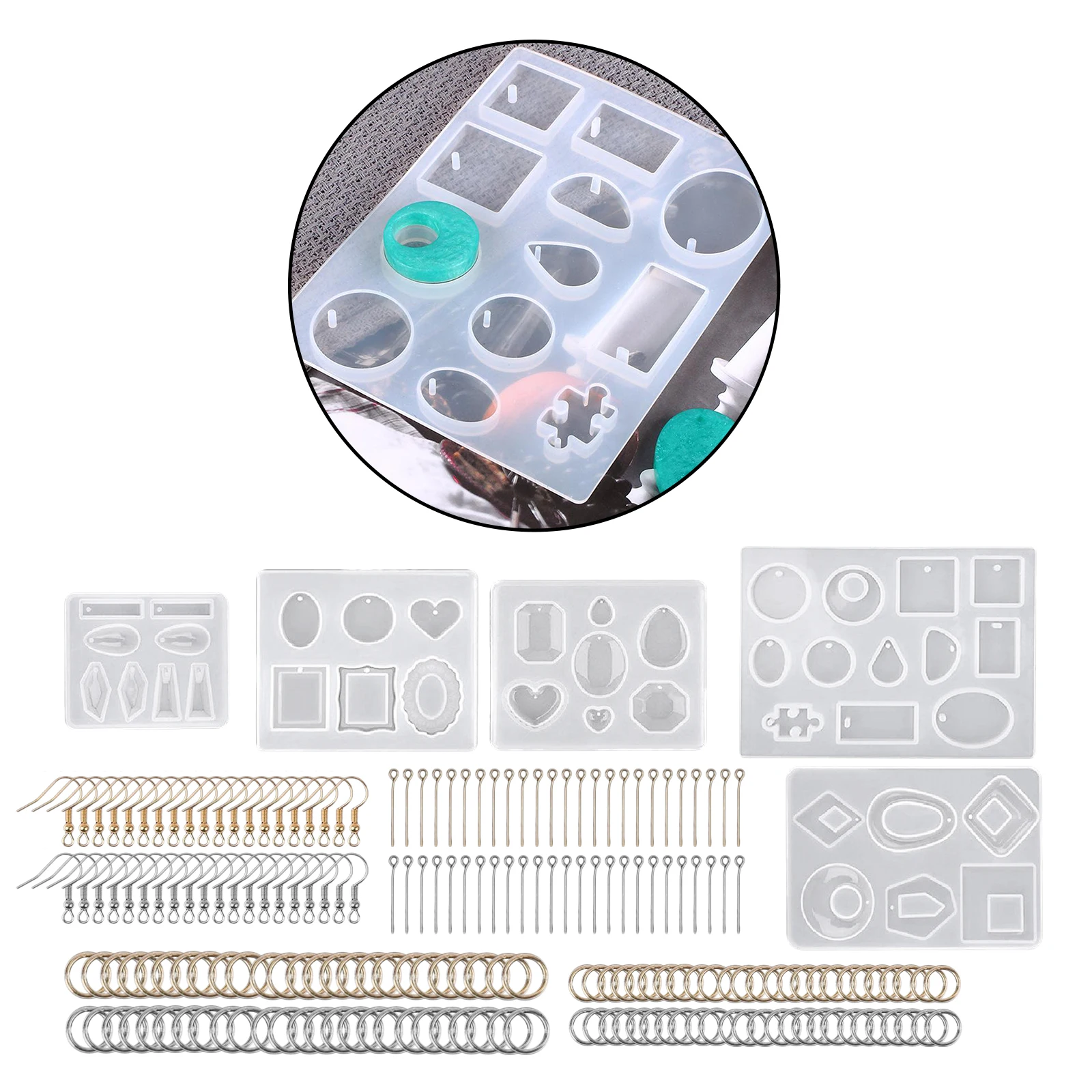 

Molds for Jewelry Earring Making Kit 5pcs Earring Molds for Pendants Crafts