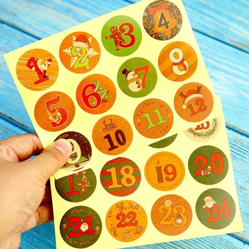 

Наклейки декоративные с календарем, 1-24 дюйма, 96 шт.