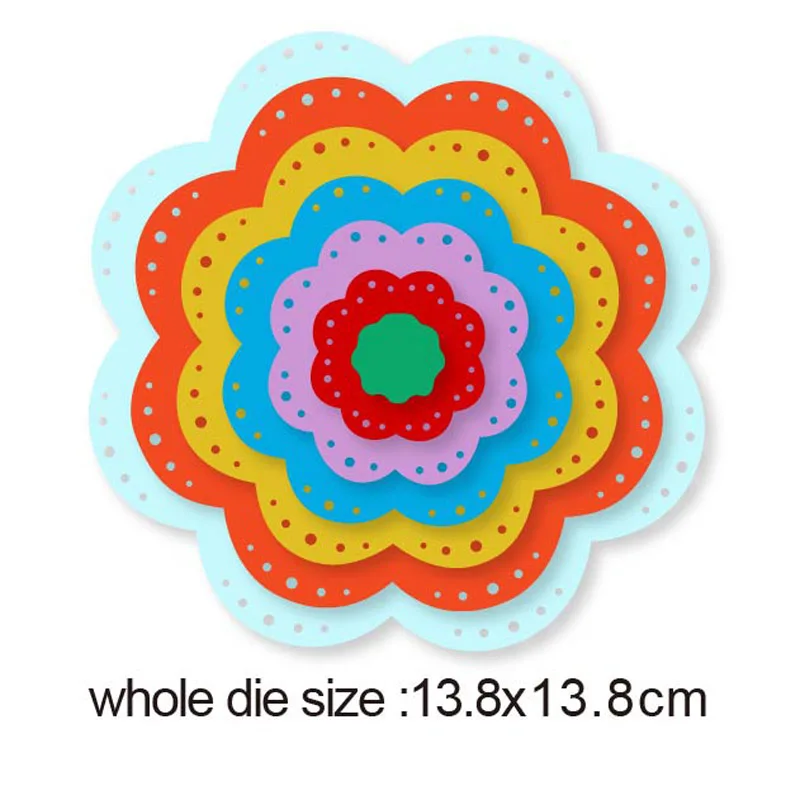 Металлические штампы для вырезания форма в форме цветка многослойная рамка