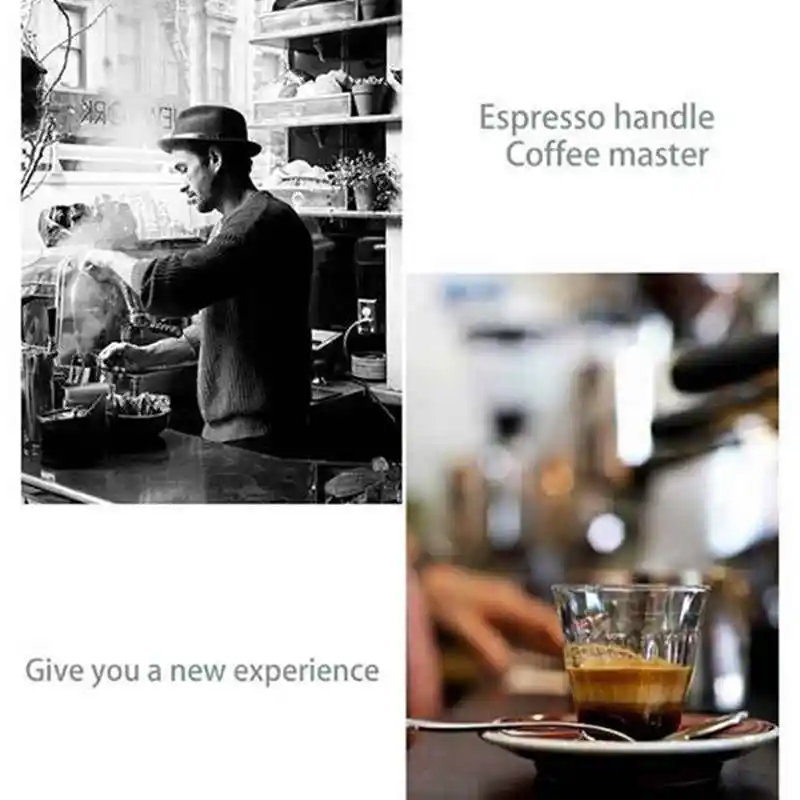 

Coffee Bottomless Portafilter for Breville 870/878/880 Filter 54MM Filter with Coffee Tamper and Dosing Ring Set