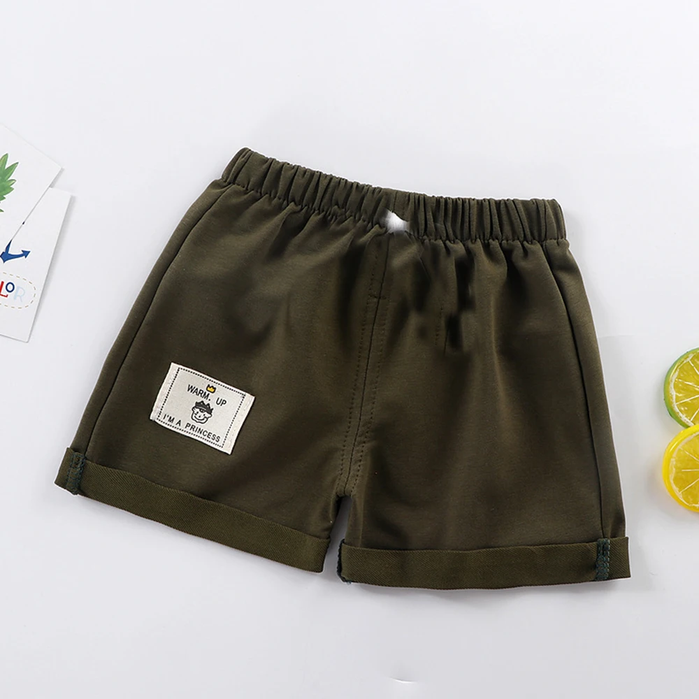 V TREE летняя одежда для маленьких мальчиков и девочек шорты 7 Цвета хлопок детские