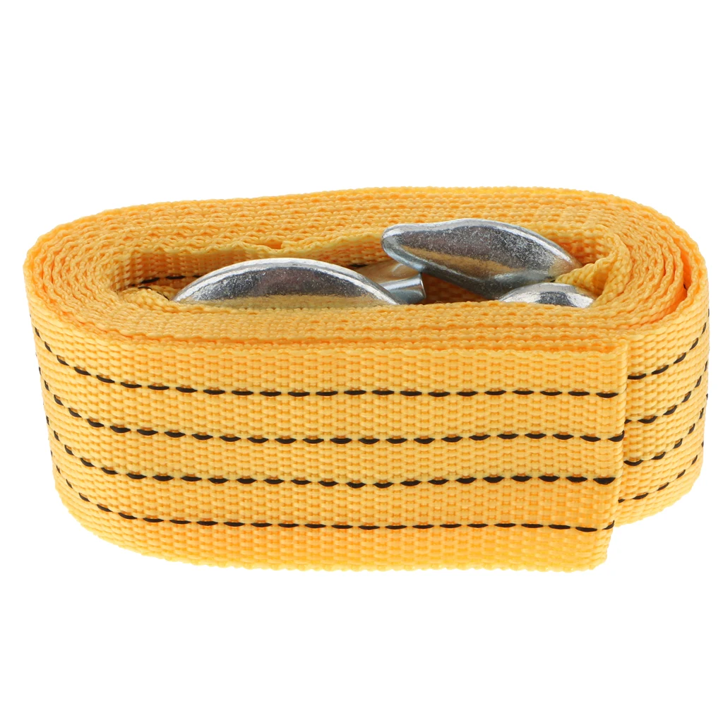 

3 м сверхмощный буксировочный ремень с крючками 10000 Фунтов Прочность на разрыв 1,8X118 ''веревка буксировочный ремень с крючками безопасности