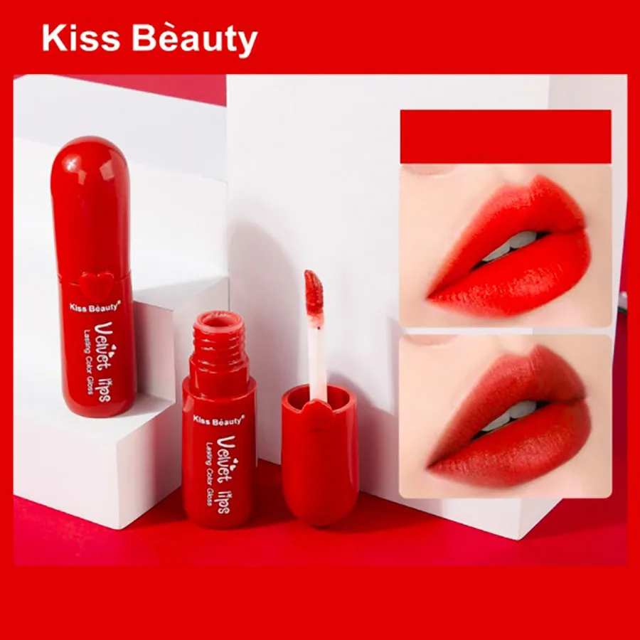 

Red Velvet Cute Lipstick Blyszczyk Lapiz Labial Mate Larga Duracion Brillos Para Tinta Labios Lip gloss Pigment Moisturizer