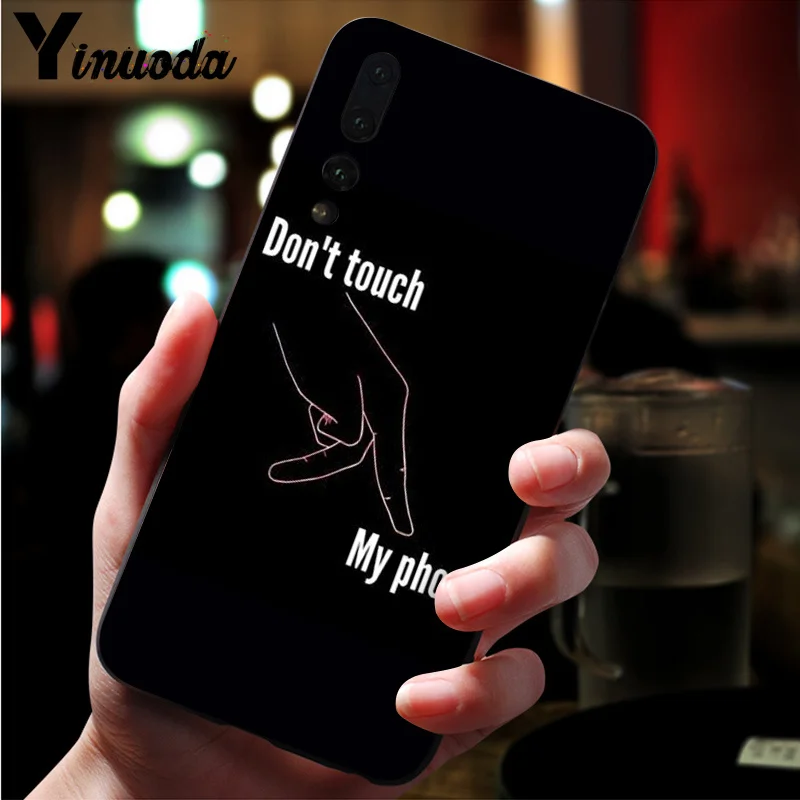 Чехол для телефона Yinuoda Do Not Touch My Phone Coque чехол Huawei P20 Pro P10 Plus P9 Mate 10 Lite чехлы