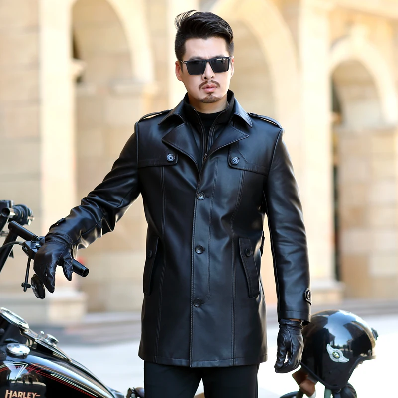 Новое длинное пальто с искусственным мехом мужские парки мужское зимнее |Куртки