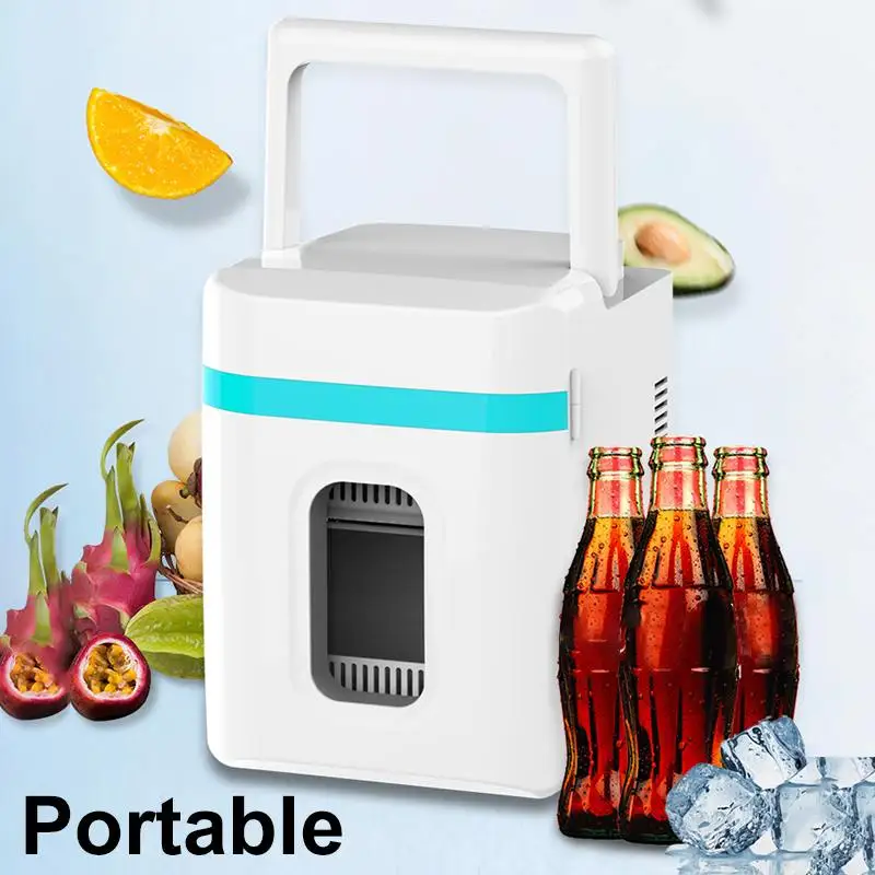 Портативный мини холодильник для дома и автомобиля 12 л охладитель двойного