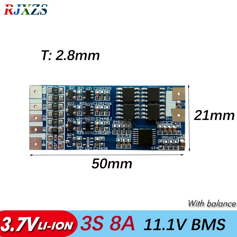 Защитная плата BMS PCM для литий ионных аккумуляторов 3S 8A 11 1 В|bms pcm|protection boardbattery
