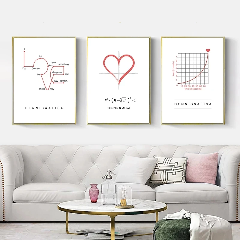 

Canvas Poster Pink Heart Pictures Love Quotes Knowledge Modern Wall Art Painting Nordic Prints for Living Room Home Decoration