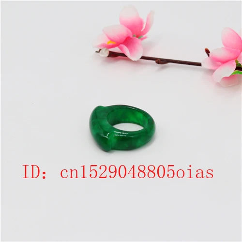 Кольцо из натурального зеленого нефрита Амулет китайского модные