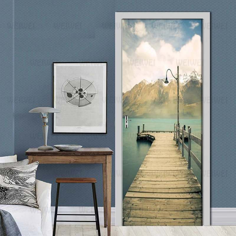 Новые настенные наклейки на дверь настенный постер с изображением морского