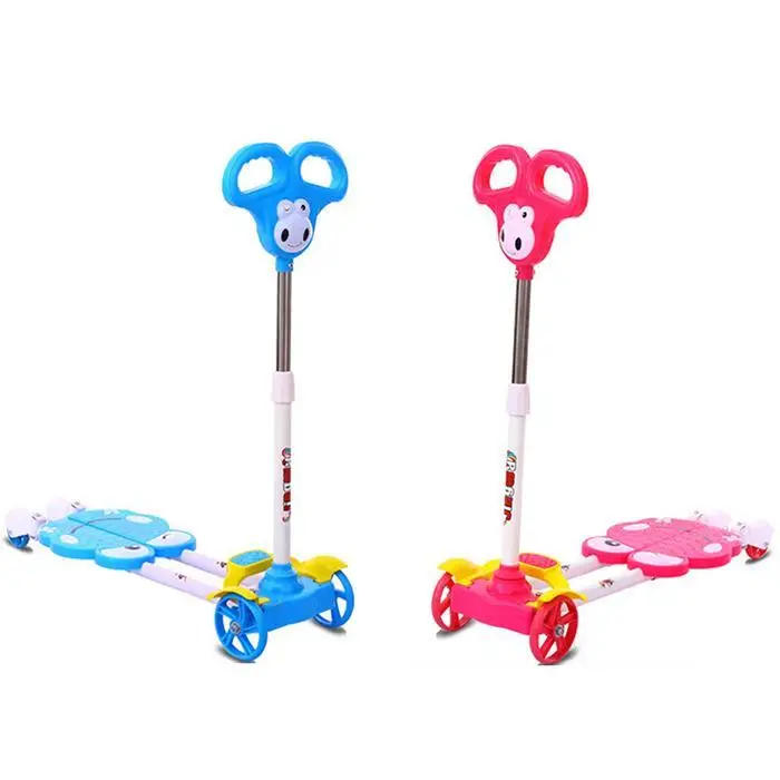 Children Four-Wheeled Scooter Outdoor Frog-Type Swing Kids Kick 75-85cm/29.5-33.5inch 2-8 Years old | Спорт и развлечения