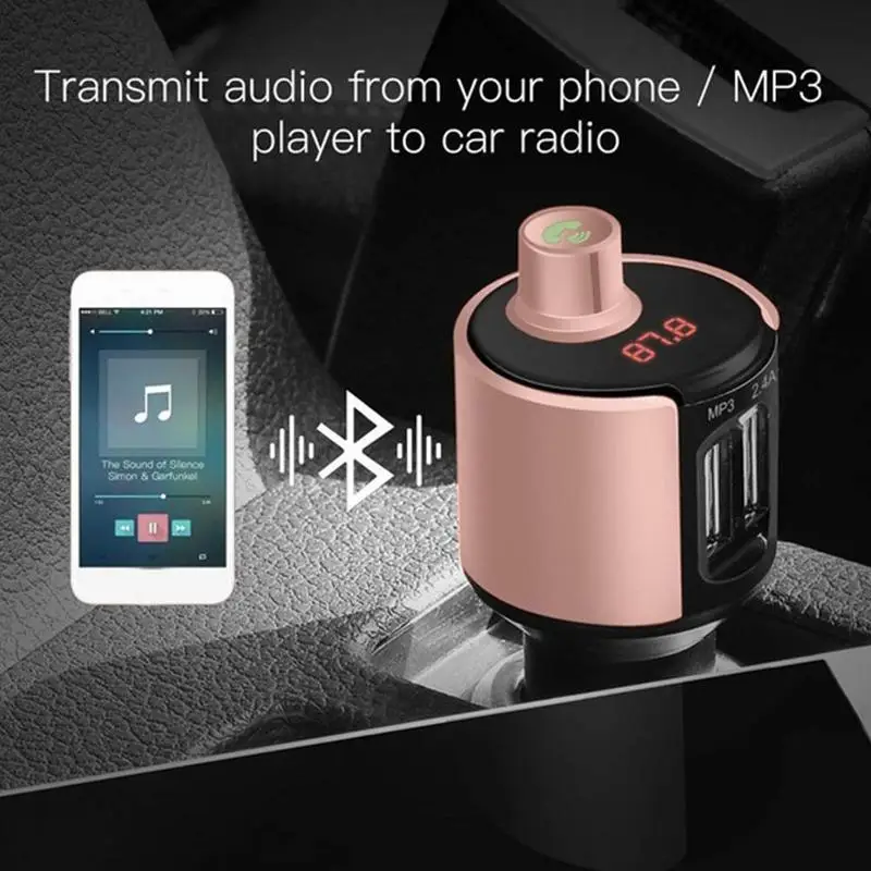 Car Bluetooh FM Transmitter Vehicle Music Player Wireless Radio Hand-free Calling USB Charger Adapter Fm | Автомобили и мотоциклы
