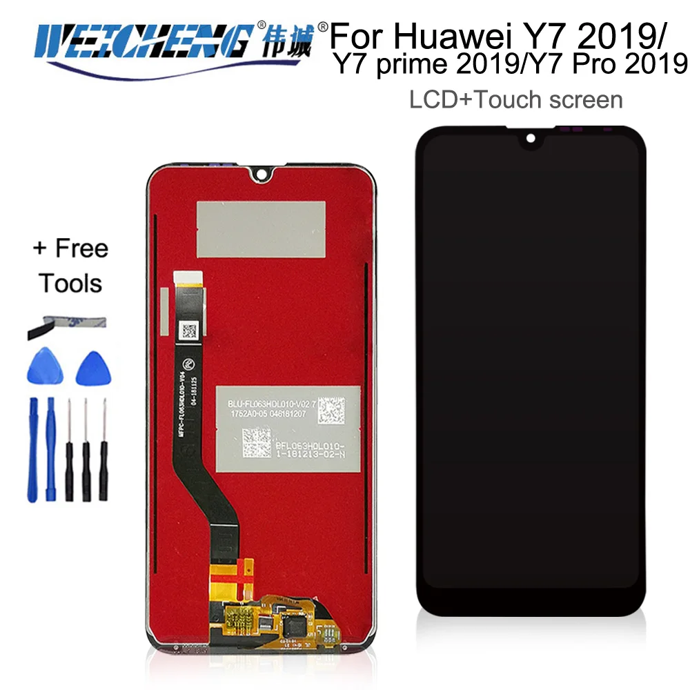 Для HUAWEI Y7 2019 ЖК дисплей + сенсорный экран дигитайзер Замена для Huawei / Prime DUB LX3 L23