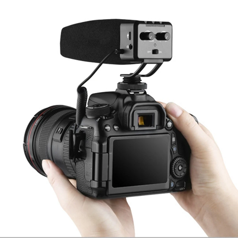 Video Recording Microphone Camcorder Smartphone Interview for Canon Sony Nikon Camera | Электроника