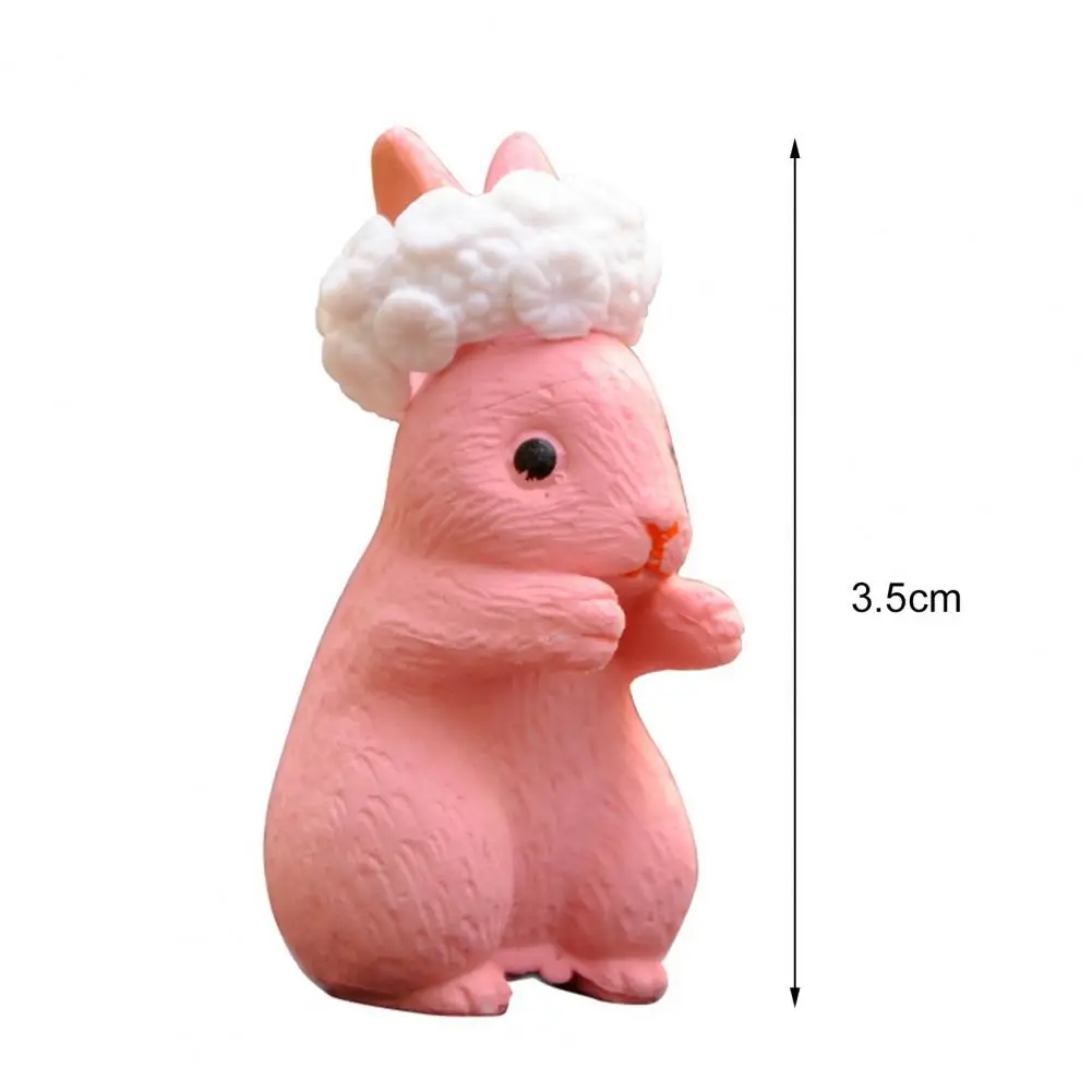 

12Pcs Cute Rabbit Ornaments Good Craftsmanship Detachable Garland PVC Bunny Figurines for Table Ornaments