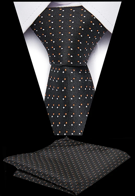 Роскошный мужской галстук-платок набор жаккардовый тканый шелковый галстук для