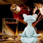 Белаяжелтая фигурка кошки Будды, коллекционная счастливая кошка для медитации, йоги, коллекции, подарок для влюбленных, Женский декор для йоги и медитации
