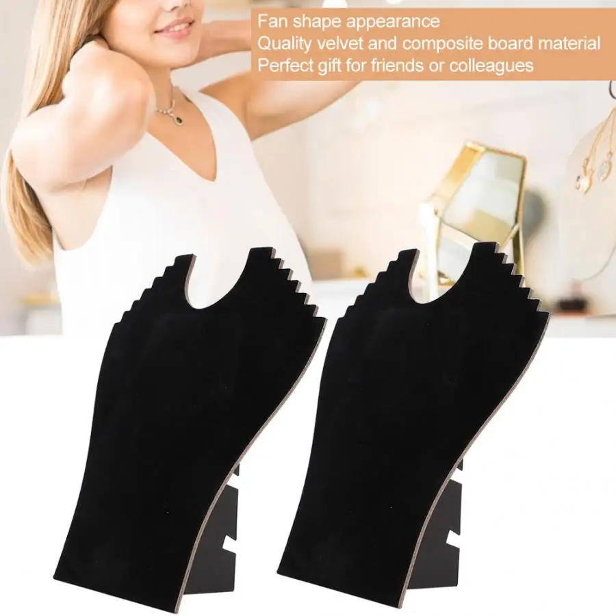 Веерообразный держатель для ювелирных изделий 2 шт. витрина браслетов ожерелий